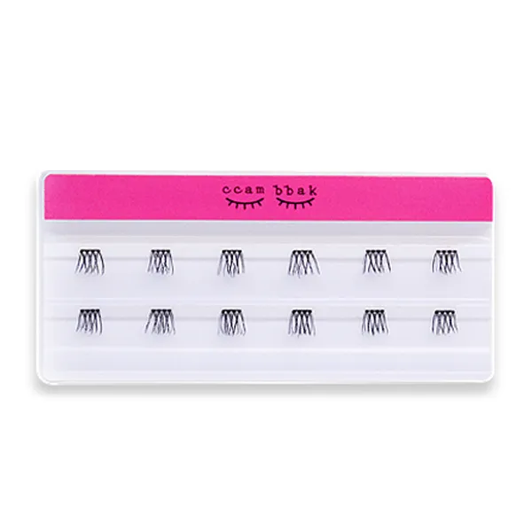 깜빡 인조 속눈썹 9mm, Deep Pink Black 4기둥, 1개