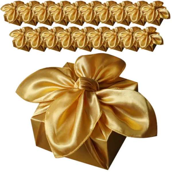 통샵 황금 공단 보자기 88 X 88 Cm 골드 20개