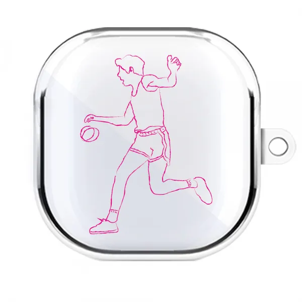 원베스트 갤럭시 버즈 라이브 투명하드 디자인 케이스 B 181 농구소년