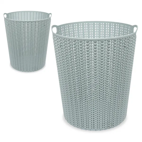 채움리빙 라탄 니트 빨래 바구니 9호 그레이 2개