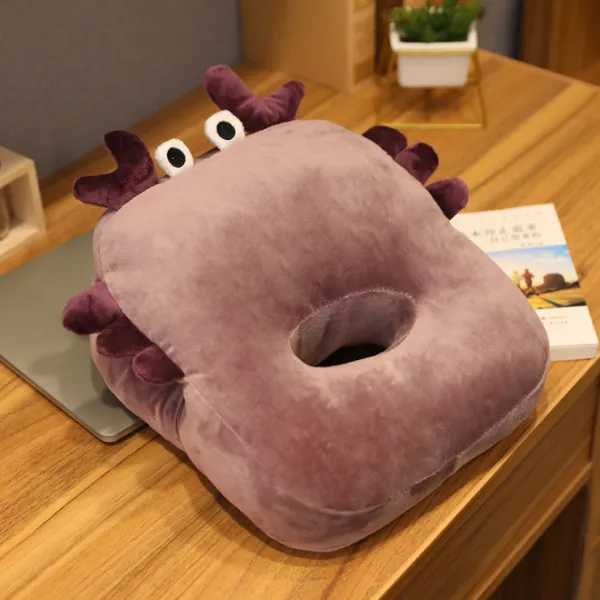 큐티 이어 낮잠 베개 손목팔꿈치쿠션 크랩브라운