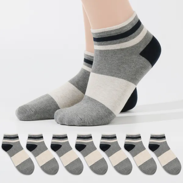 삭스팝 남성용 삼색 발목 양말 8켤레