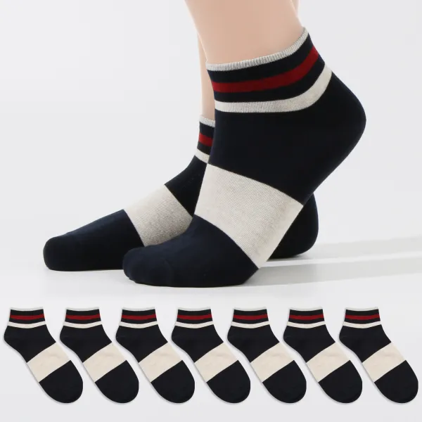 삭스팝 남성용 삼색 발목 양말 8켤레