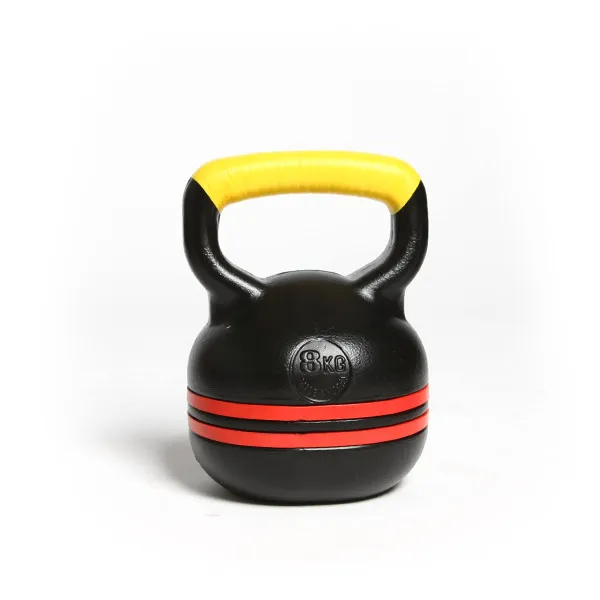 반석스포츠 K 케틀벨 + 그립 테이프 세트 블랙 케틀벨 노란색 테이프 8kg
