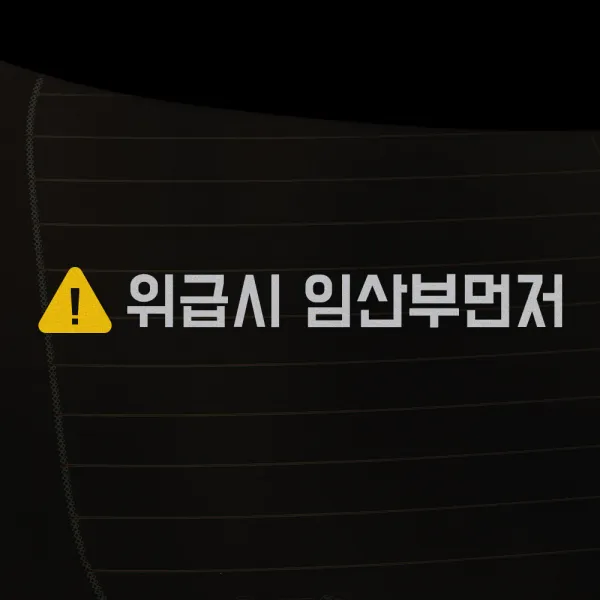 1AM 차량용 스티커 14 위급시 임산부, 옐로우, 1개