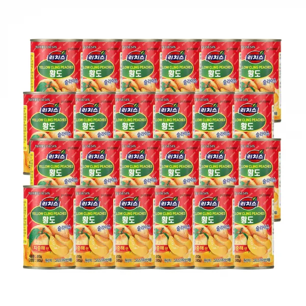 리치스 황도 슬라이스 410g 24개