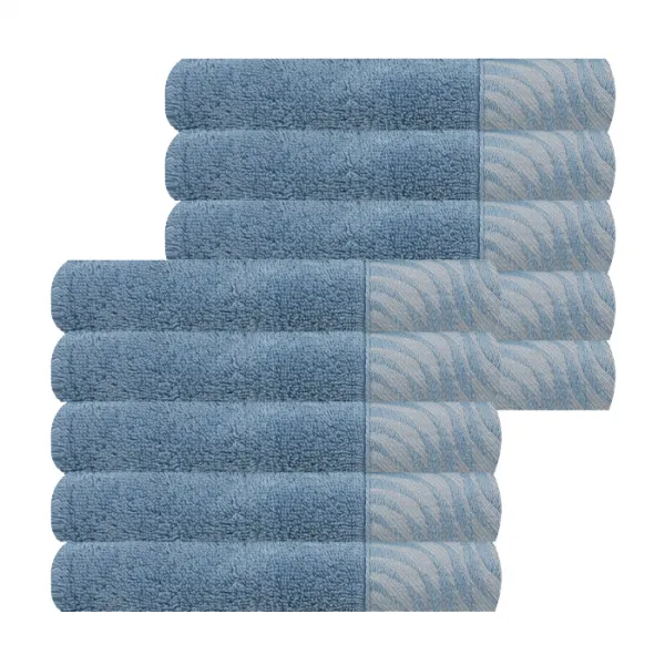 송월타월 샤보렌 소프트 세면타올 160g 뱀부얀 혼방사 + 케이스, 하늘, 10세트