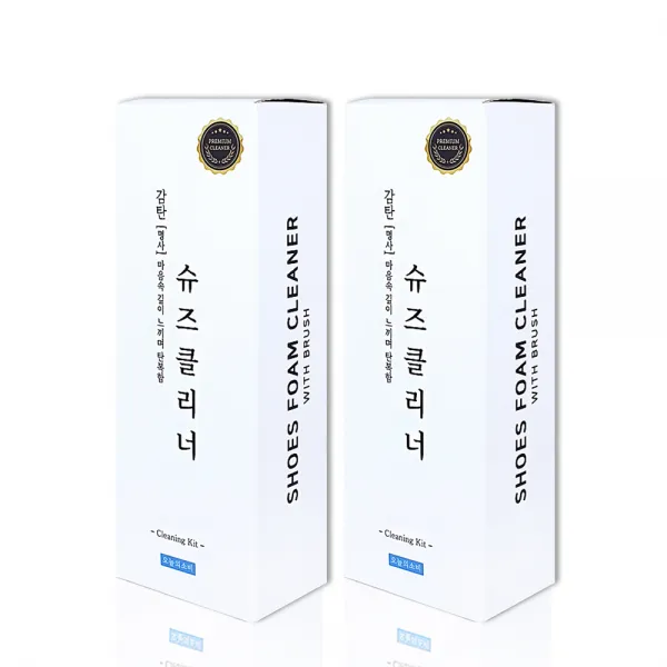 오늘의소비 프리미엄 감탄 슈즈 클리너 200ml + 브러쉬 세트, 혼합색상, 2개