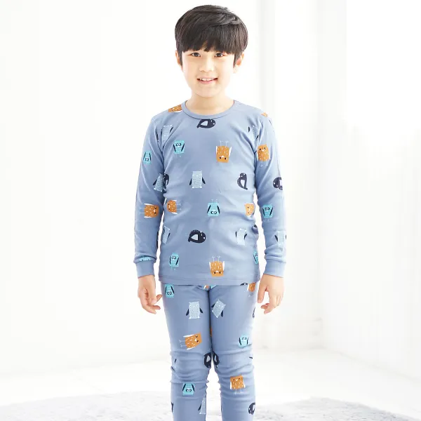 키즈라인 아동용 부엉이 9부 30수 후라이스 내의