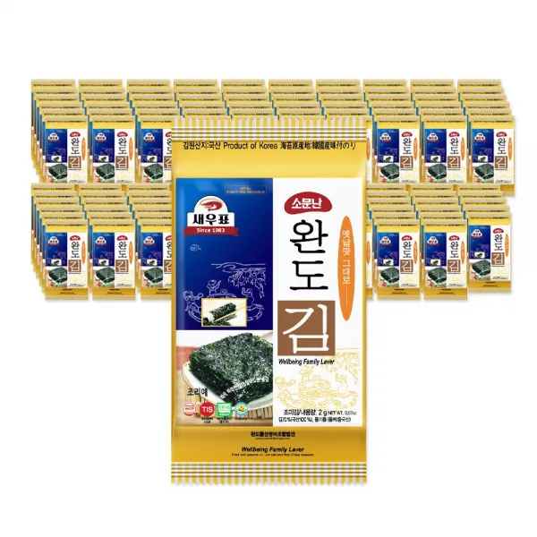 새우표 완도 도시락김 120개 2g