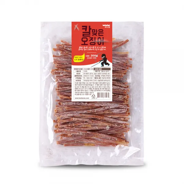 바다원 칼맞은 오징어, 200g, 1개