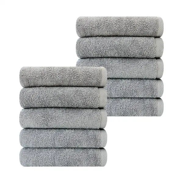 송월타월 컬러무지 호텔 수건 170g 30수 코마사 연회색 10개