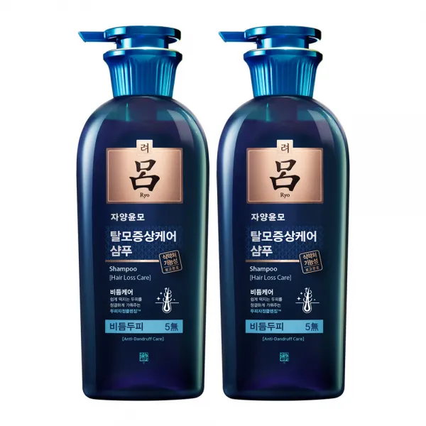 려 자양윤모 탈모증상케어 비듬 샴푸 프레시 허벌향, 400ml, 2개