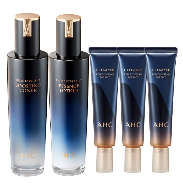 Ahc 프라임 엑스퍼트 Ex 부스팅 토너 + 에센스 로션 + 얼티밋 리얼 아이크림 3p 스페셜 세트 1세트