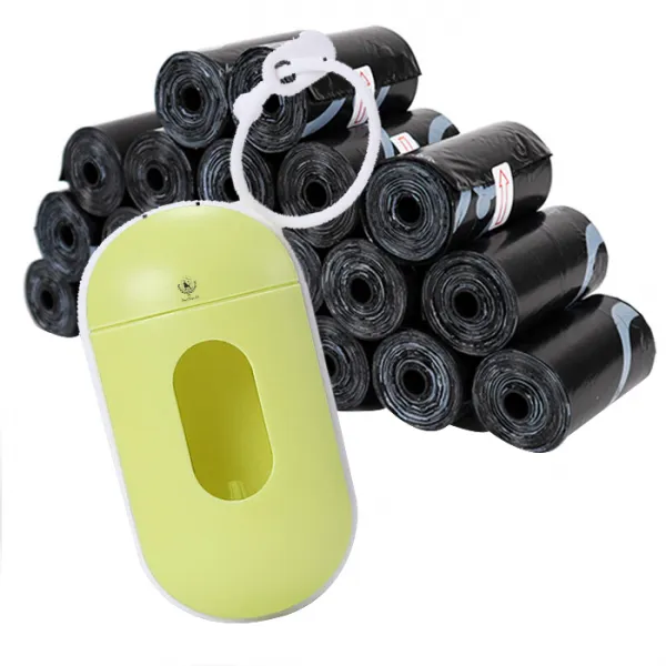 딩동펫 반려동물 캡슐형 풉백 + 배변비닐 300p 옐로우 1세트