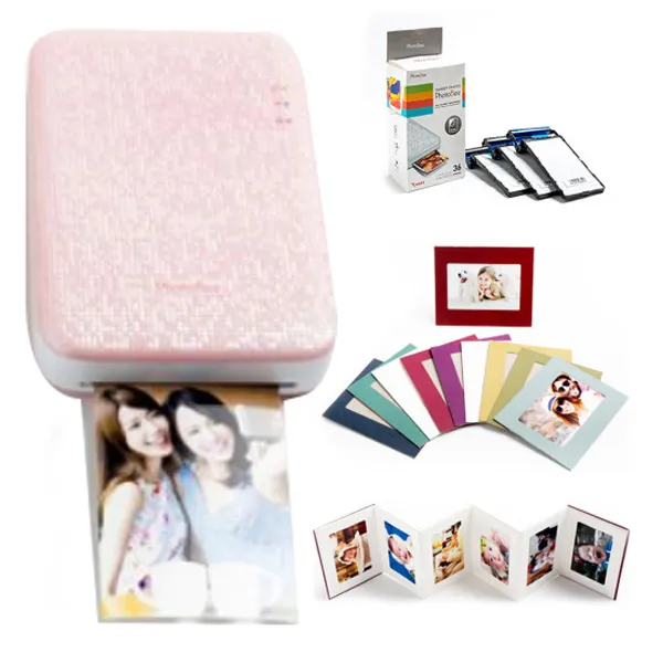 포토비 포토프린터 휴대용 패밀리 패키지 핑크 + 종이액자 랜덤발송 10p Cmp 3100w