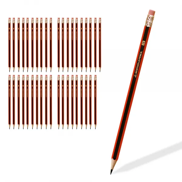 몬트벨로 클리프 지우개연필 Hb 혼합색상 50개