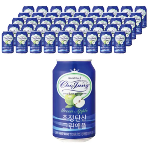 일화 초정탄산 음료 그린애플, 355ml, 48개