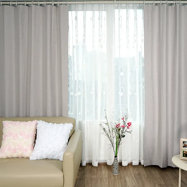 100% 암막 복층커튼 2p, 오트밀베이지