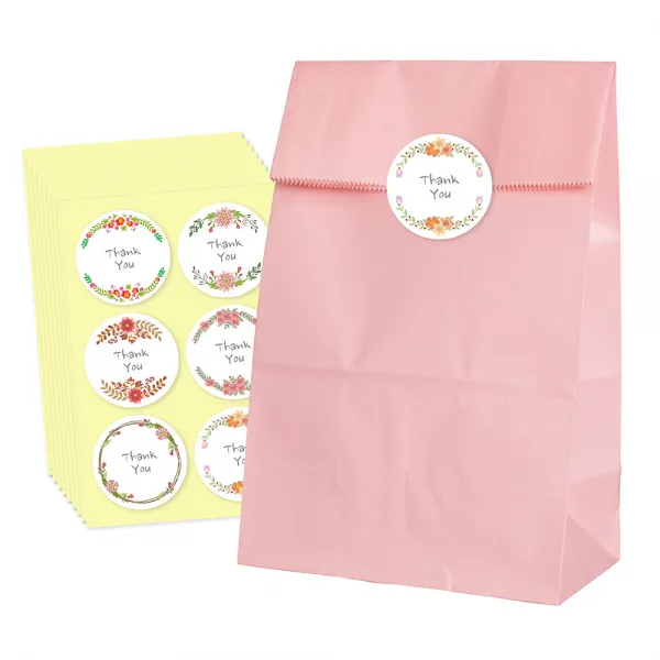 종이 각대봉투 대 50p + 화관 스티커 B 54p 세트, 핑크, 1세트