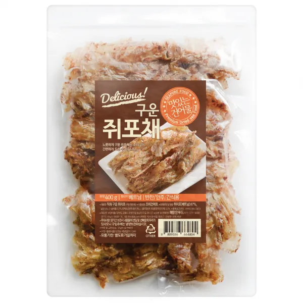 해맑은푸드 구운쥐포채 400g 1개