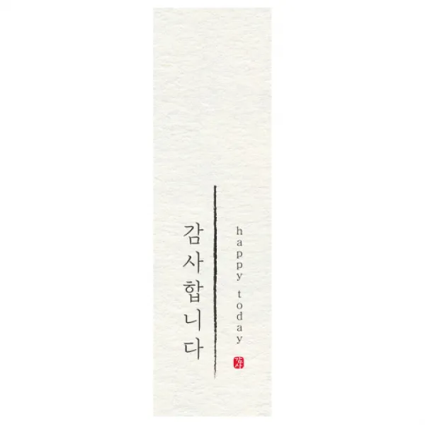 인디케이 한지 세로사각 감사라벨, 혼합색상, 100p