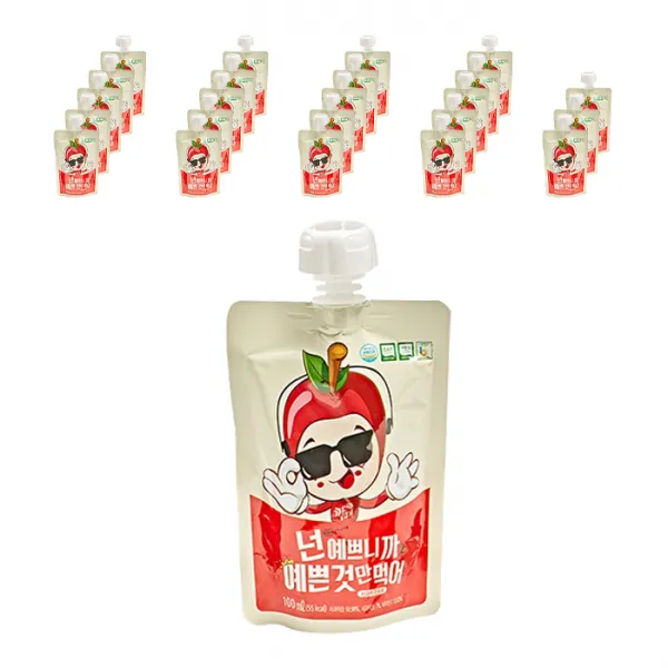 사과깡패 사과식초주스 스파우트, 100ml, 24개