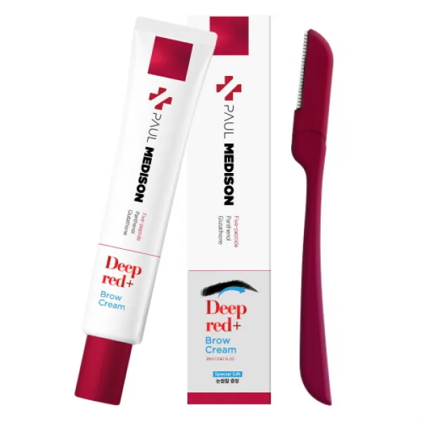 폴메디슨 딥레드 아이브로우 리페어 눈썹영양제 20ml + 눈썹칼, 1세트