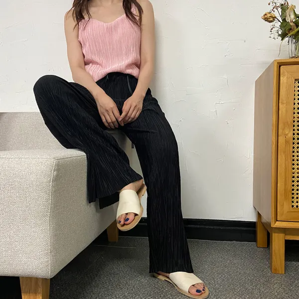 제이에이치스타일 여성용 에비드 플리츠 나시