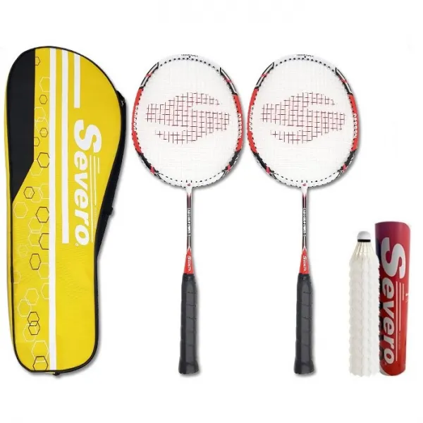 세베로 카본5미니 배드민턴 라켓 2p + 가방 + 깃털 셔틀콕 S100 12p, 1세트