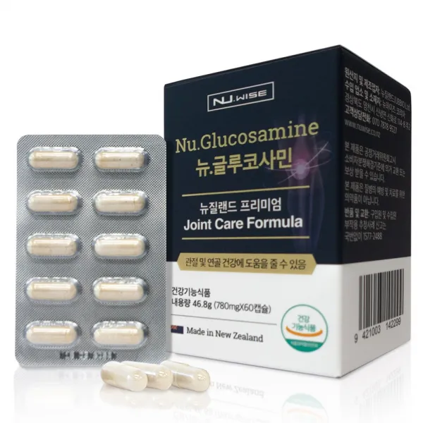 뉴와이즈 초록잎홍합 무릎관절 연골 프리미엄 글루코사민 1개 60정