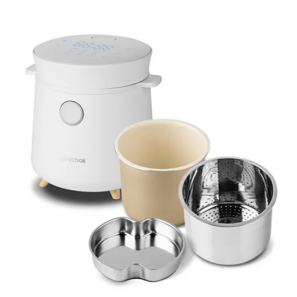 미니쿡 미니 저당 전기밥솥 1~3인용 Edc 600 퓨어화이트 