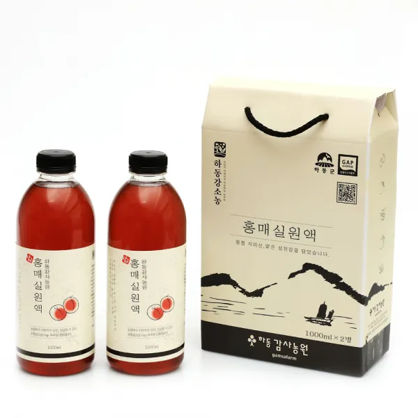 하동감사농원 홍매실원액 1000ml 2개