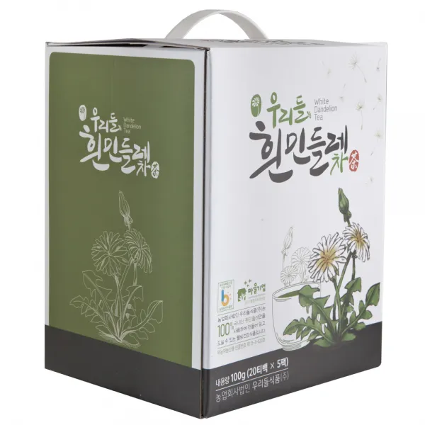 우리들 흰민들레차 티백, 1g, 100개
