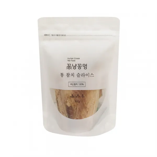 꽁냥꽁멍 통 참치 슬라이스 반려동물 간식 45g 참치맛 1개