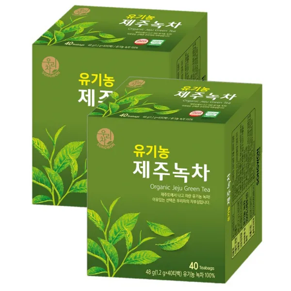 우리차 유기농제주녹차, 1.2g, 80개