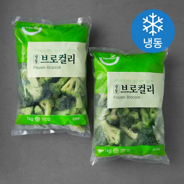 세미원 브로콜리 (냉동), 1kg, 2팩