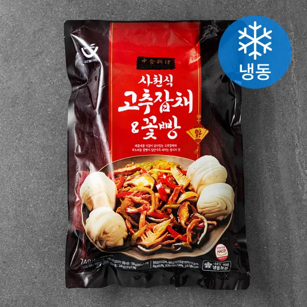 세미원 사천식 고추잡채 앤 꽃빵 냉동 740g 1개