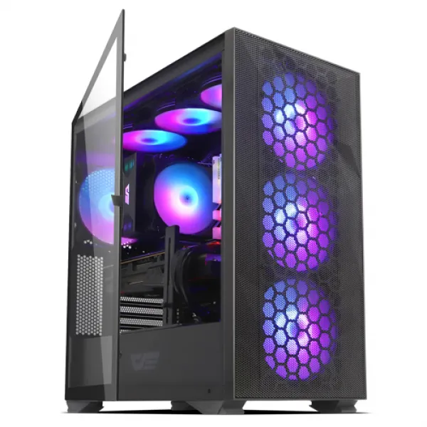 다크프래쉬 컴퓨터 케이스 미들타워 블랙 Dlx21 Mesh