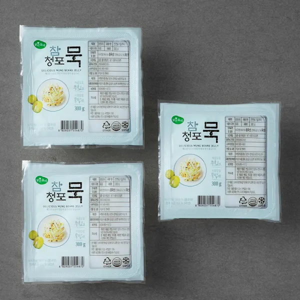 맑은물에 참청포묵, 300g, 3개