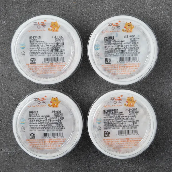 짱죽 냉장 이유식 진밥 3단계 만 11개월 A세트 200g X 4팩 1세트