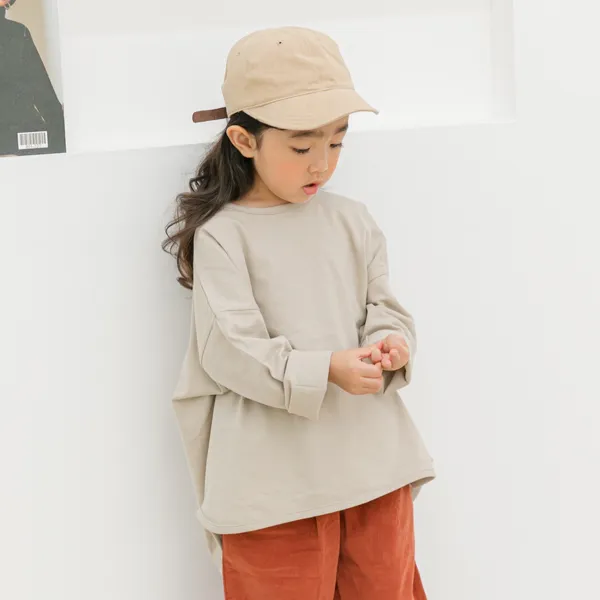 아동용 기본라운드 티셔츠