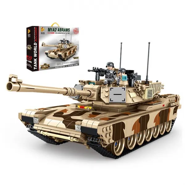 판로스 M1A2 에이브람스 미군탱크 레고호환블록 632010, 혼힙색상