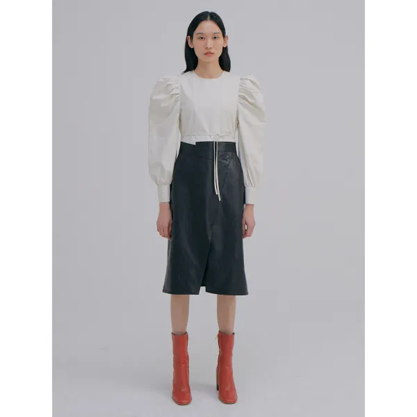 분더캄머 Leather Cotton Dress