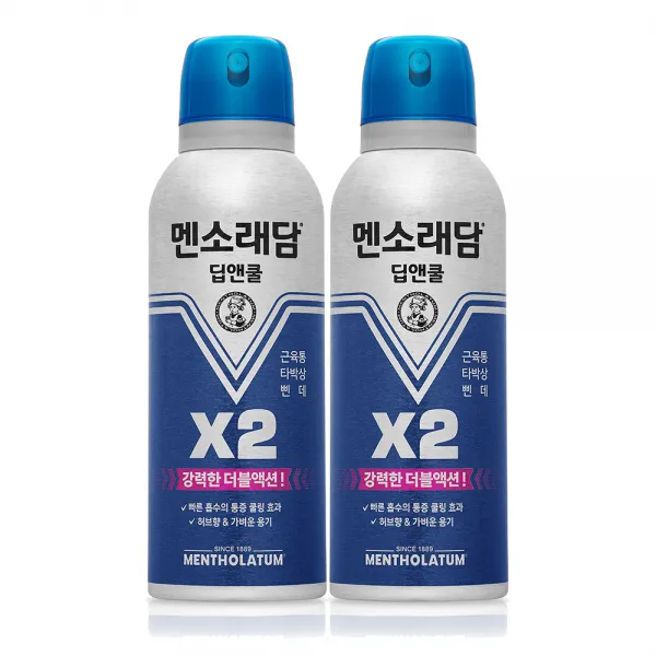 멘소래담 딥앤쿨 에어로솔 스프레이파스 150ml 1개입 2개