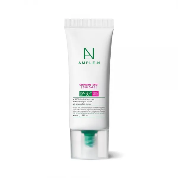 앰플엔 세라마이드샷 베리어 무기자차 선케어 2 SPF50+ PA++++, 40ml, 1개