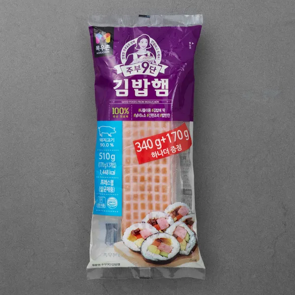 목우촌 주부9단 김밥햄, 170g, 3개