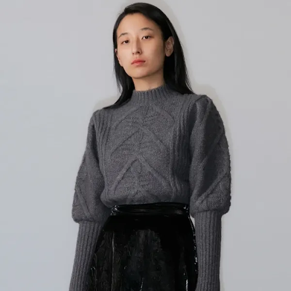 해프닝 여성용 CABLE KNIT PULLOVER