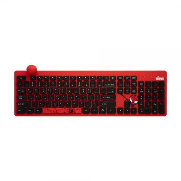 마블 카와이 무선키보드, MKK-01, SPIDER MAN RED + BLACK
