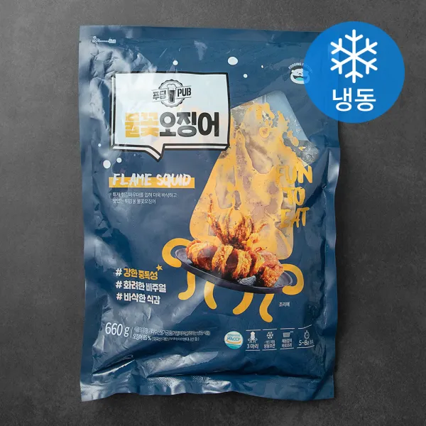 푸딩팩토리 불꽃 오징어튀김 냉동 660g 1개